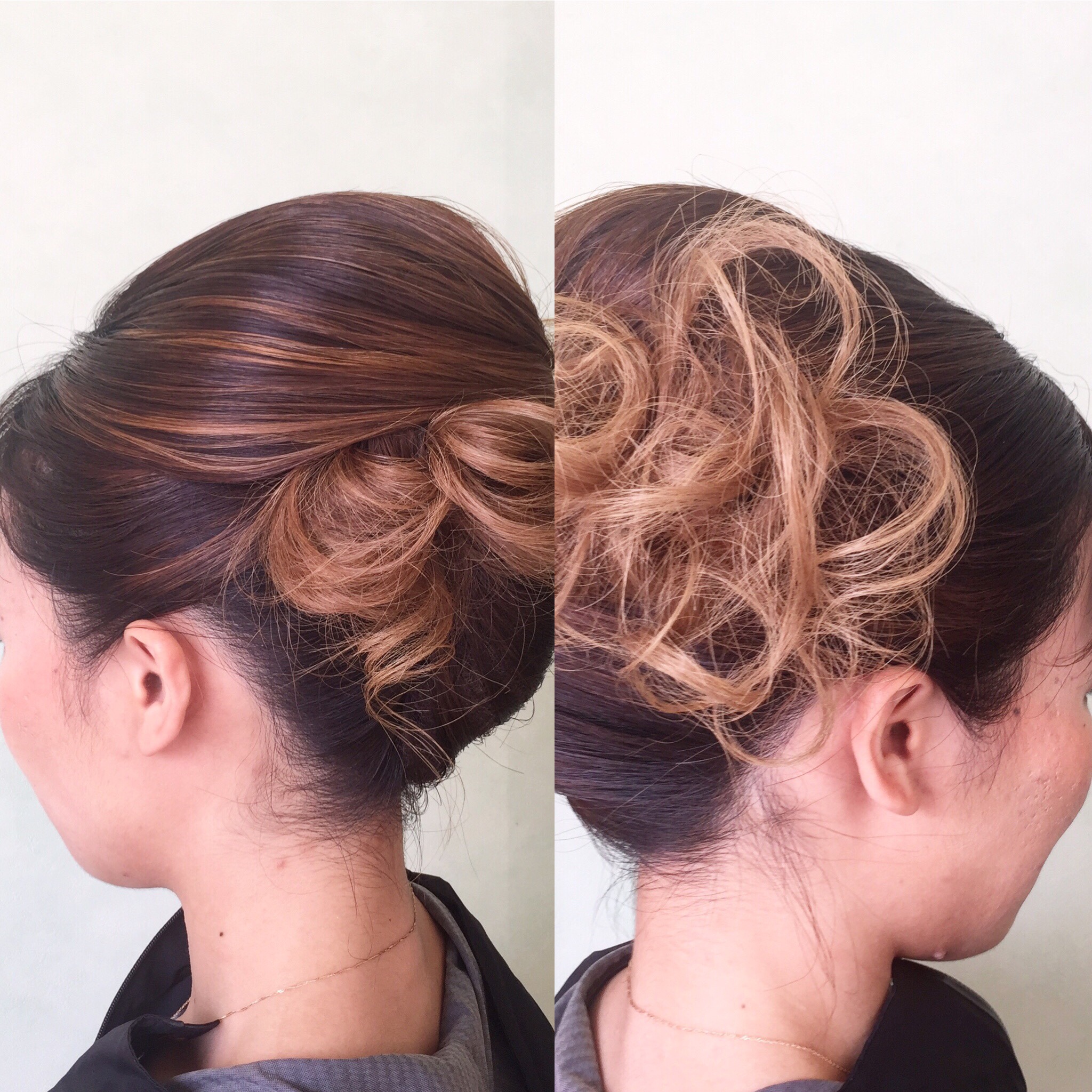 七五三 前撮りのママの夜会巻き Amarige アマリージェ 柏市 逆井 美容室 美容院